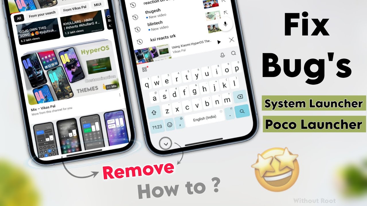 Fix Bugs Xiaomi HyperOS System Launcher & Poco Launcher ✅ Remove Keyboard Down Arrow & Full Gesture