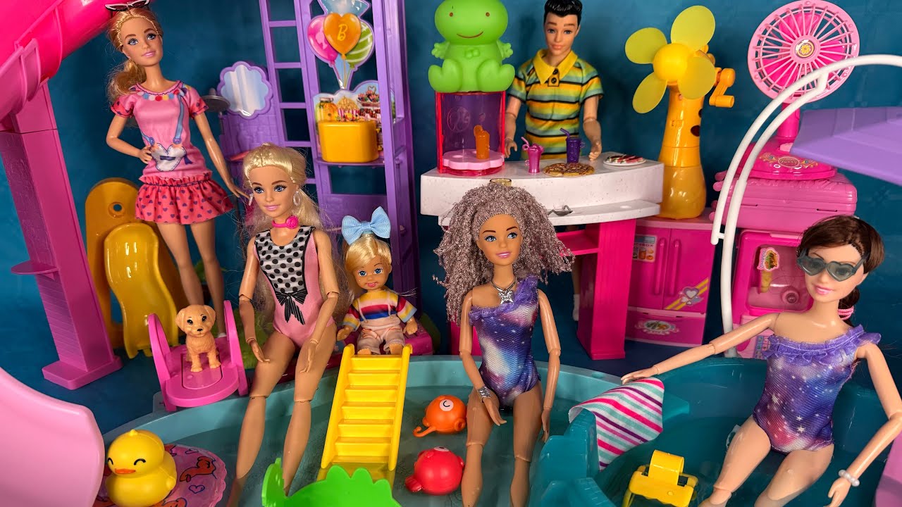 5 Minutes Satisfying with Unboxing Barbie Princess Family Playset ASMR | Review Toys