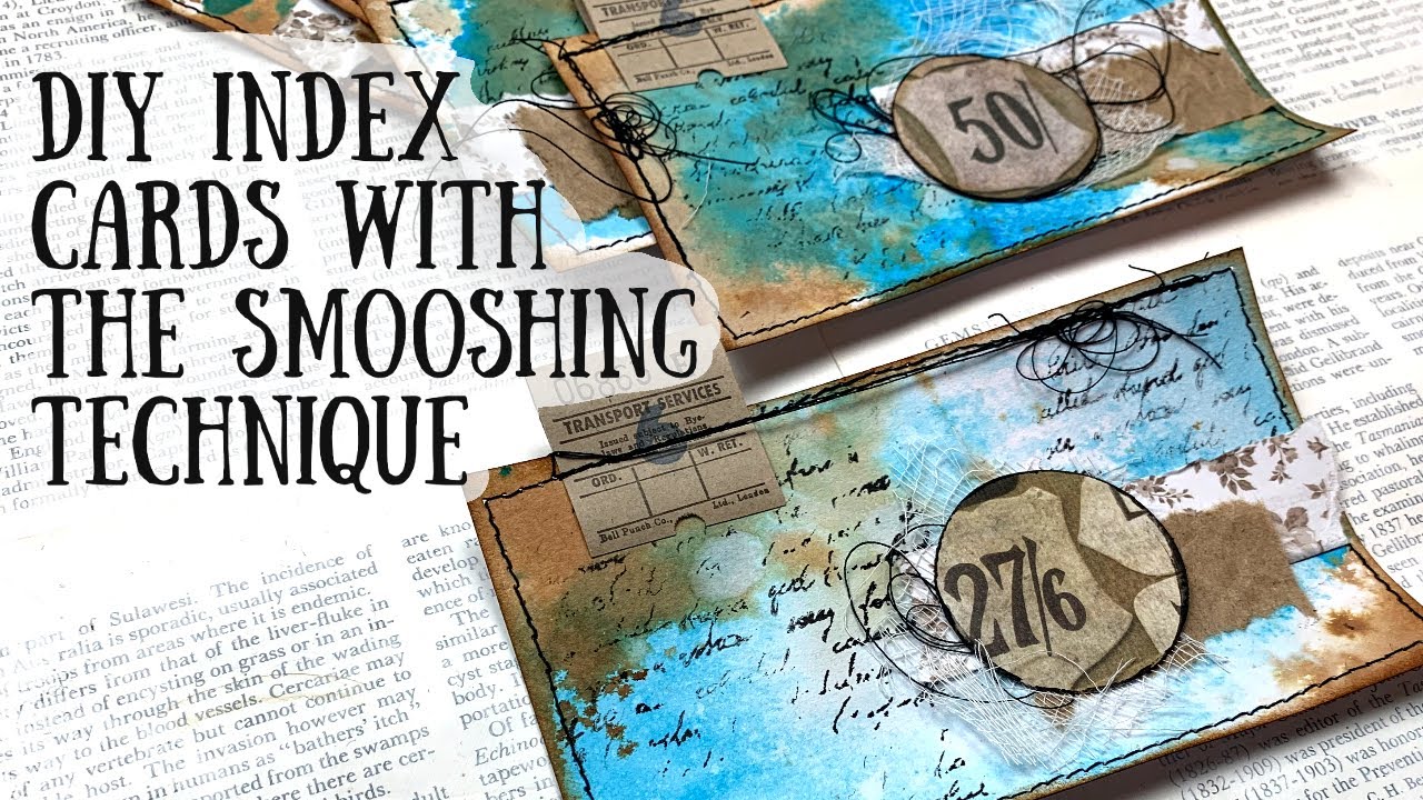 DIY Index Cards using the smooshing technique 🦋 Shanouki 🦋🖌🖍