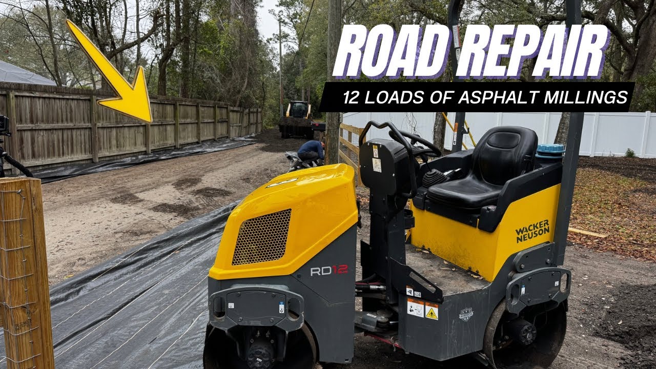 We Rebuilt Our Private Road With 12 Truckloads of Asphalt Millings! 