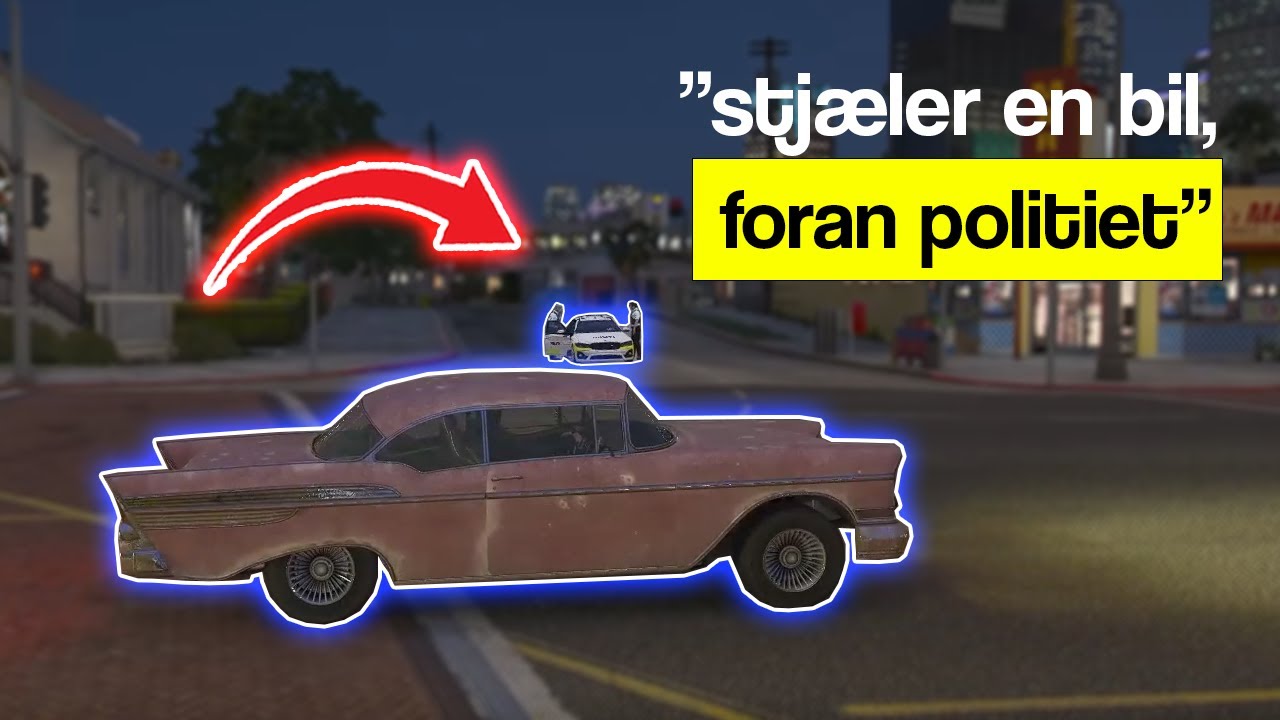 Stjæler en bil FORAN politiet! 👀🤣