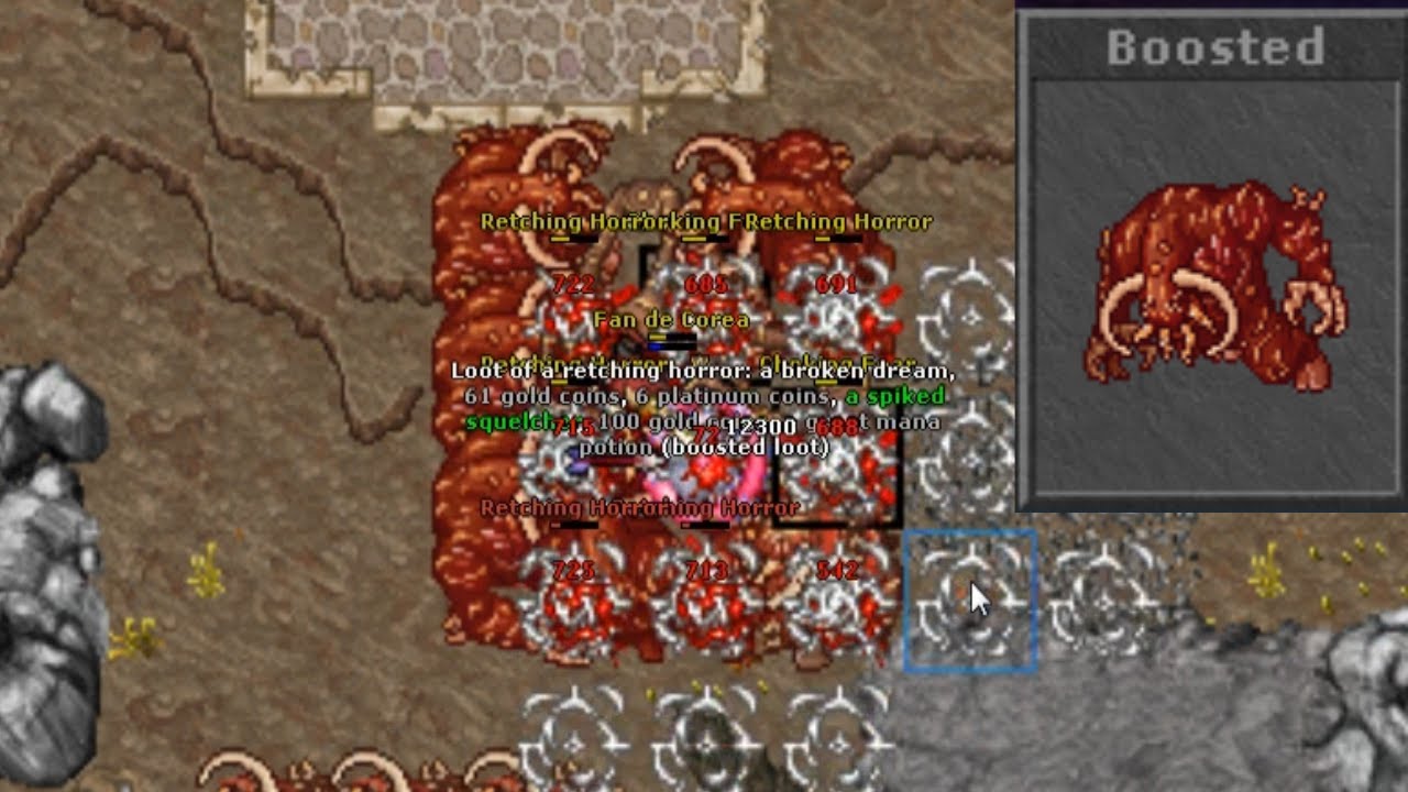 Alternative spawn to Retching Horrors [Tibia]