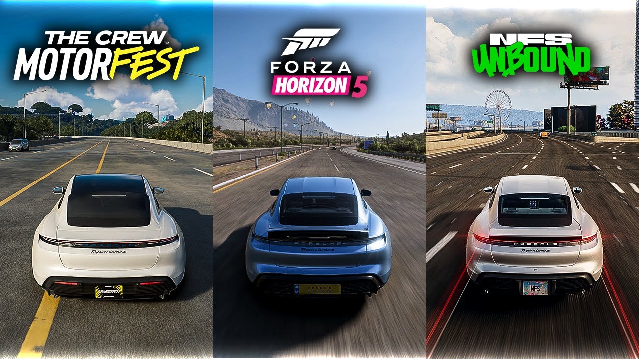The Crew Motorfest VS Forza Horizon 5 VS NFS Unbound Sound Comparison
