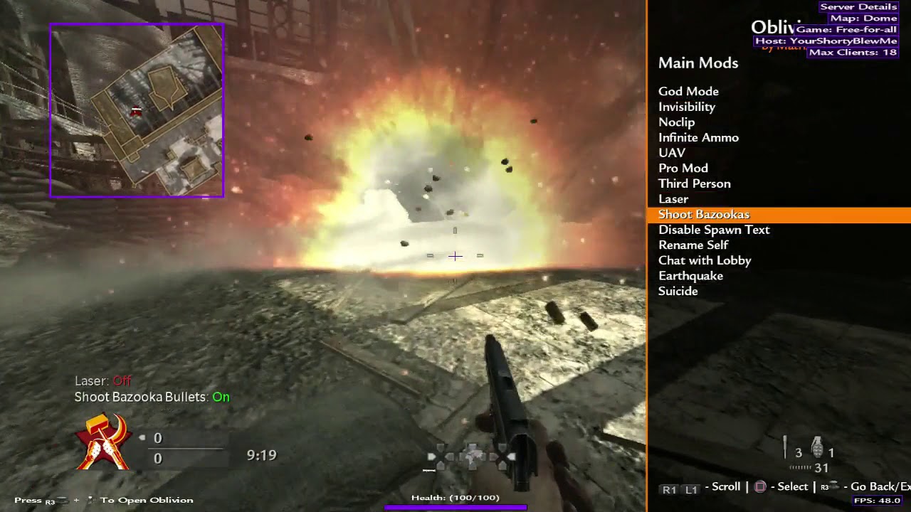 [waw/1.07] Oblivion SPRX Mod Menu (Host/Non-Host/Pre-Game Menu)
