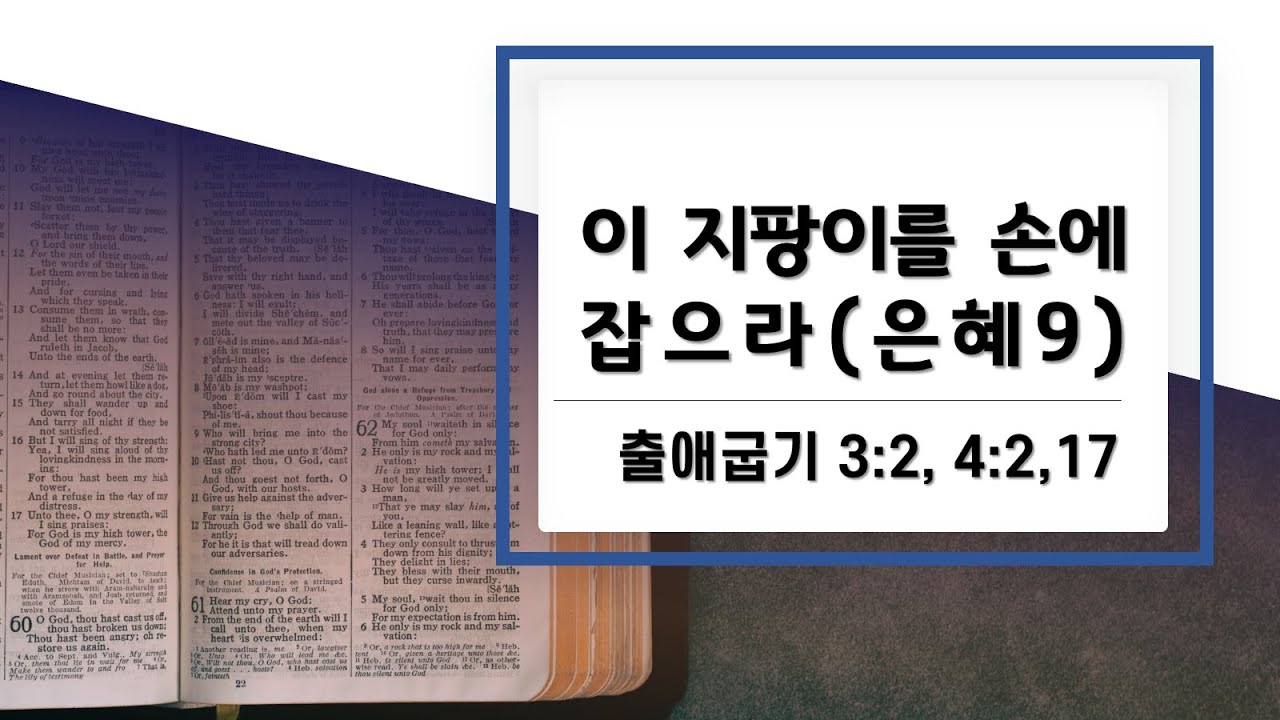 2025.03.16(주일) 출애굽기 3장2절 4장2절 17절 이 지팡이를 손에 잡으라