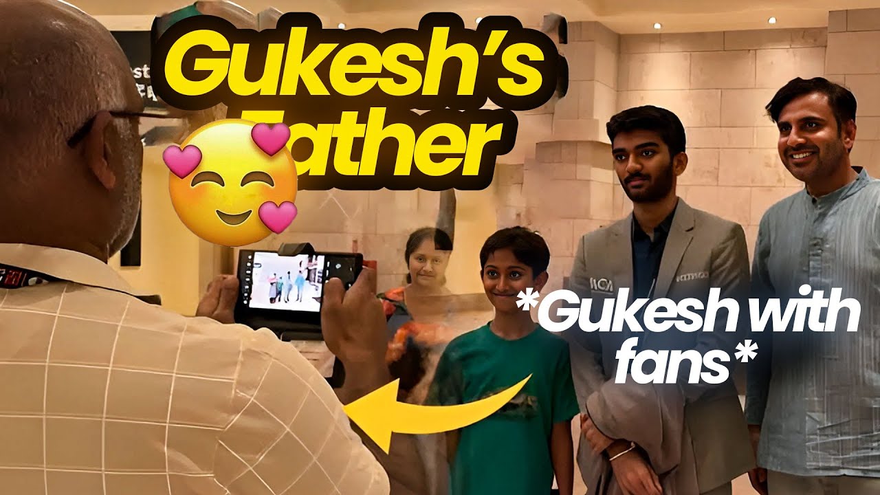 Gukesh's Father Helps Fans Take Pictures | Final Moments | Game Five | World Chess Championship