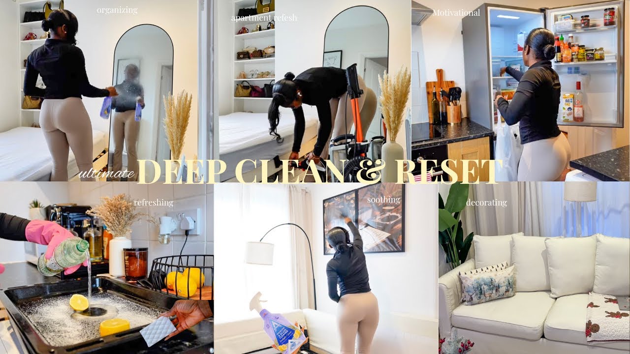 ultimate DEEP CLEAN & RESET 🧼 Cleaning essentials + decorating + fridge decluttering + motivation🫧