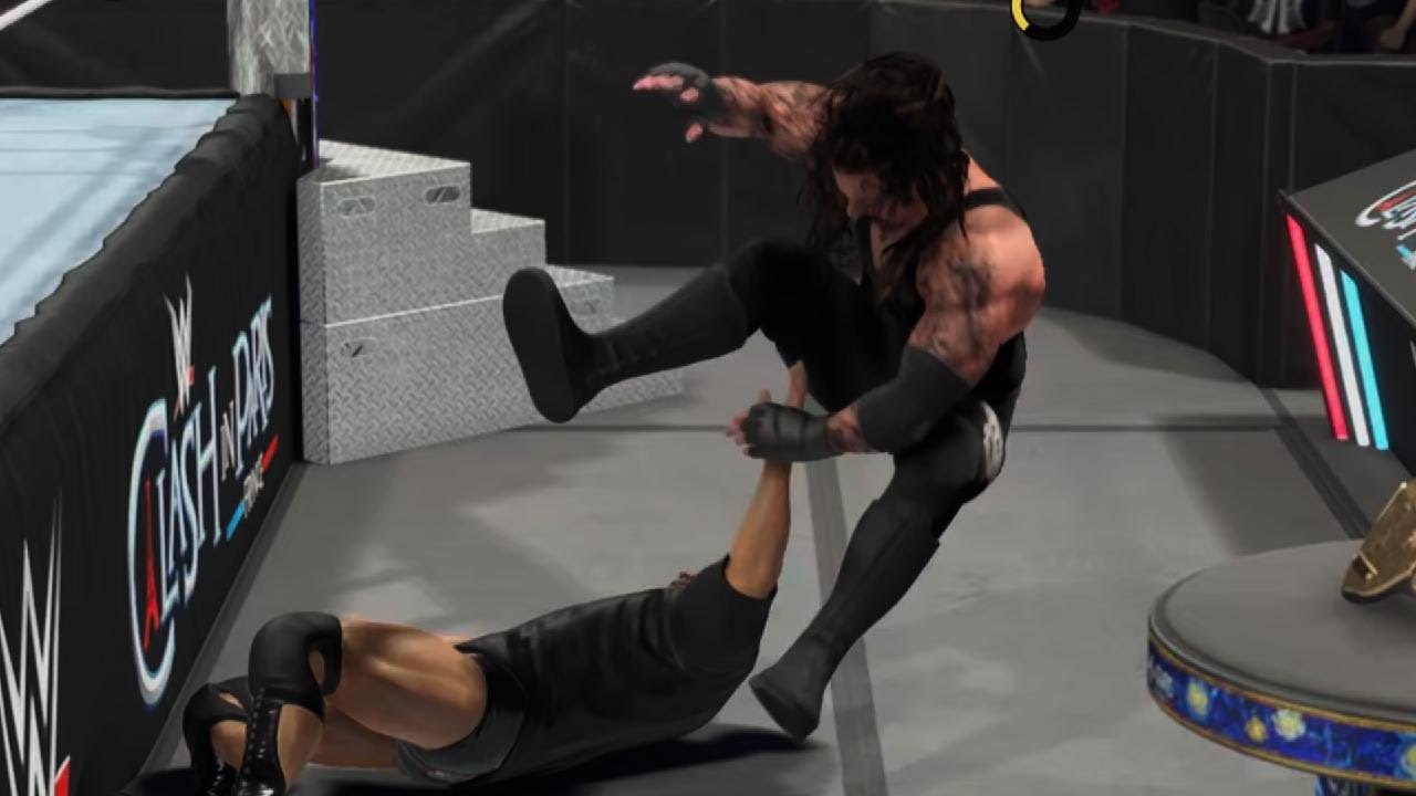 WWE 2K26 Матч Андертейкера против Рока по правилам экстремального режима
