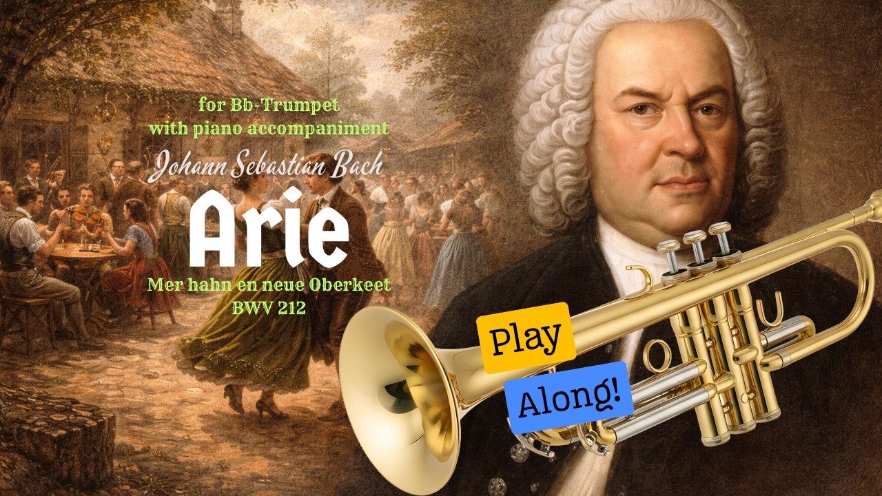 Mer hahn en neue Oberkeet BWV 212. | Play-Along for Trumpet with piano accompaniment