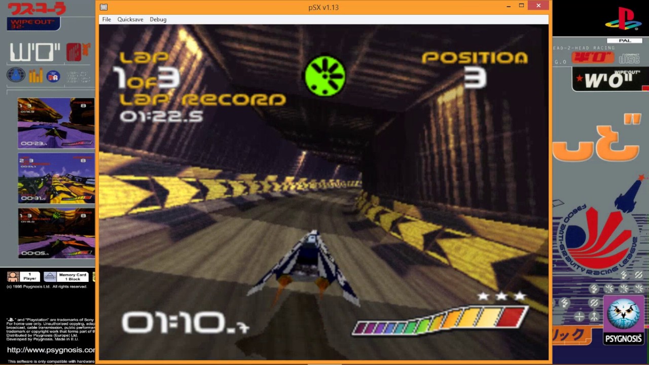 WipEout - Auricom - Championship Race - Venom - Altima - PlayStation - Psygnosis