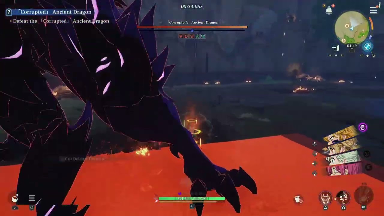 7DS ORIGIN P5 Derieri vs Ancient dragon