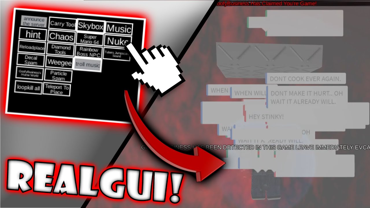 GOOFYBUSINESS UI WAS LEAKED!!! (RealGui). Roblox hacker UI (Unedited footage)