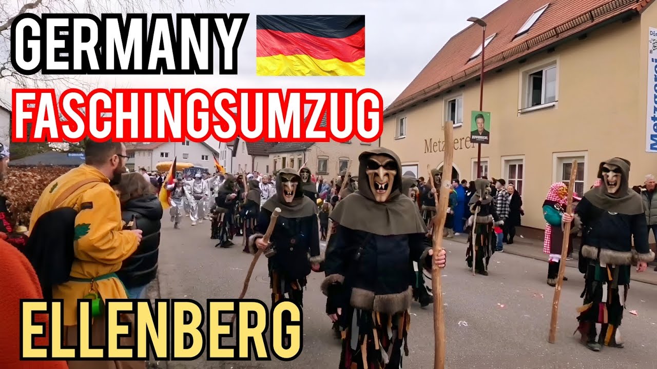Faschingsumzug Ellenberg am 22.02.2025 | Karneval in Germany | Relax Walking in Germany
