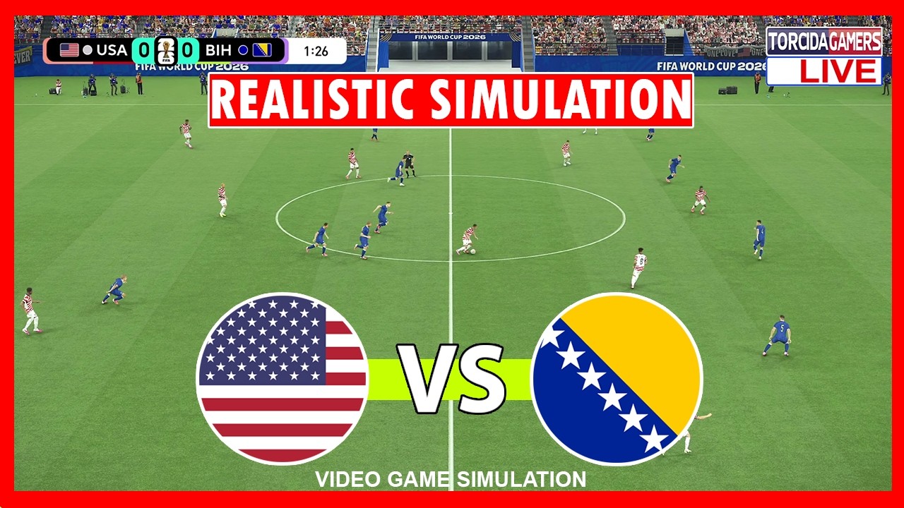 USA vs Bosnia & Herzegovina | World Cup 2026 | eFootball PES 2021 Simulation