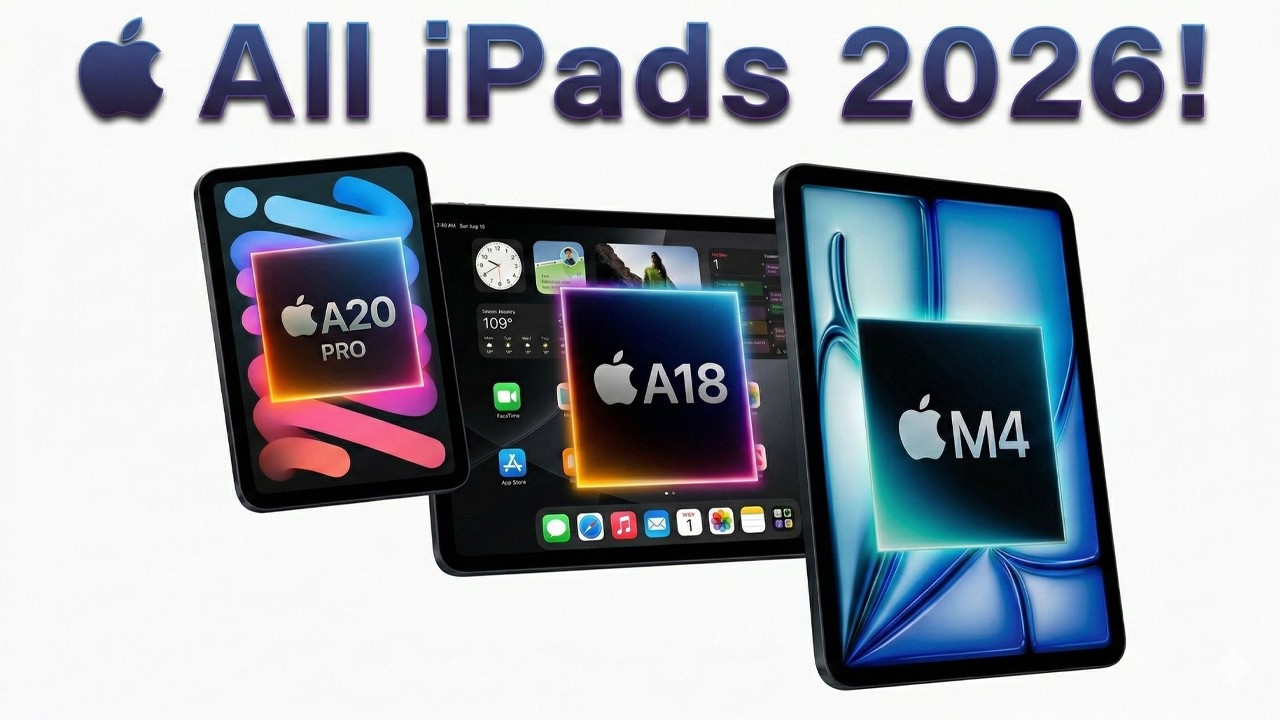 Все модели iPad 2026 года: OLED Air, M5 Pro и обновленный Mini!