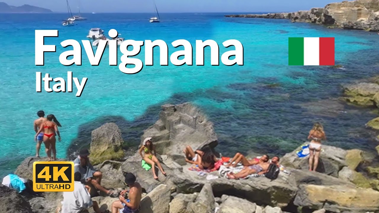 Favignana Island 4K | Isola di Favignana Beaches Summer Sicily Italy 🇮🇹