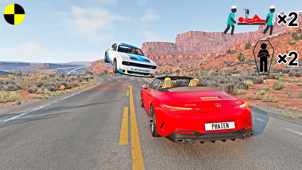 Realistic High-Speed Car Crashes in BeamNG.drive #38 | Ultra Detailed Crash Compilation