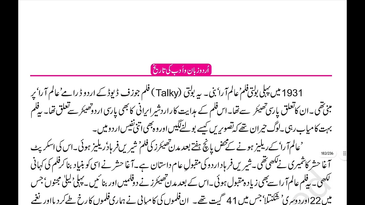 اردو زبان وادب کی تاریخ باب 21 کلاس 22 اردو میں عوامی ذرائع ابلاغ 