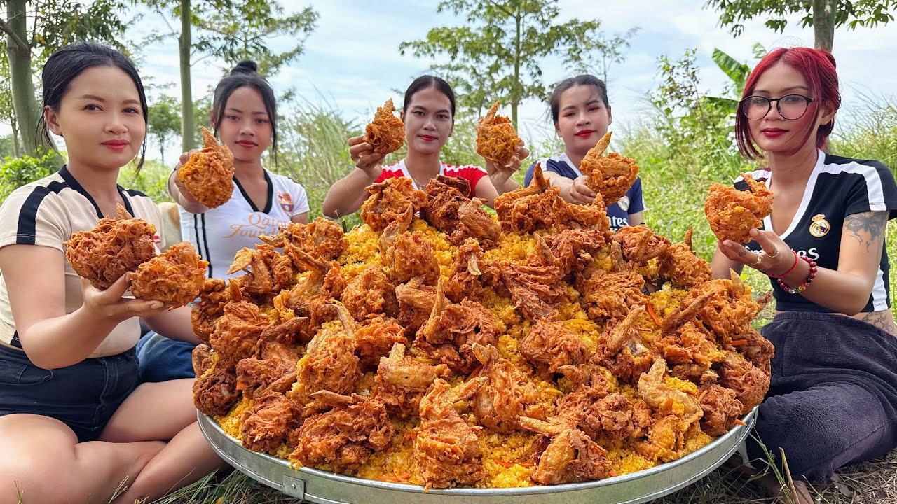 Cooking chicken crispy with fresh sweet potato recipe in my countryside - Amazing cooking