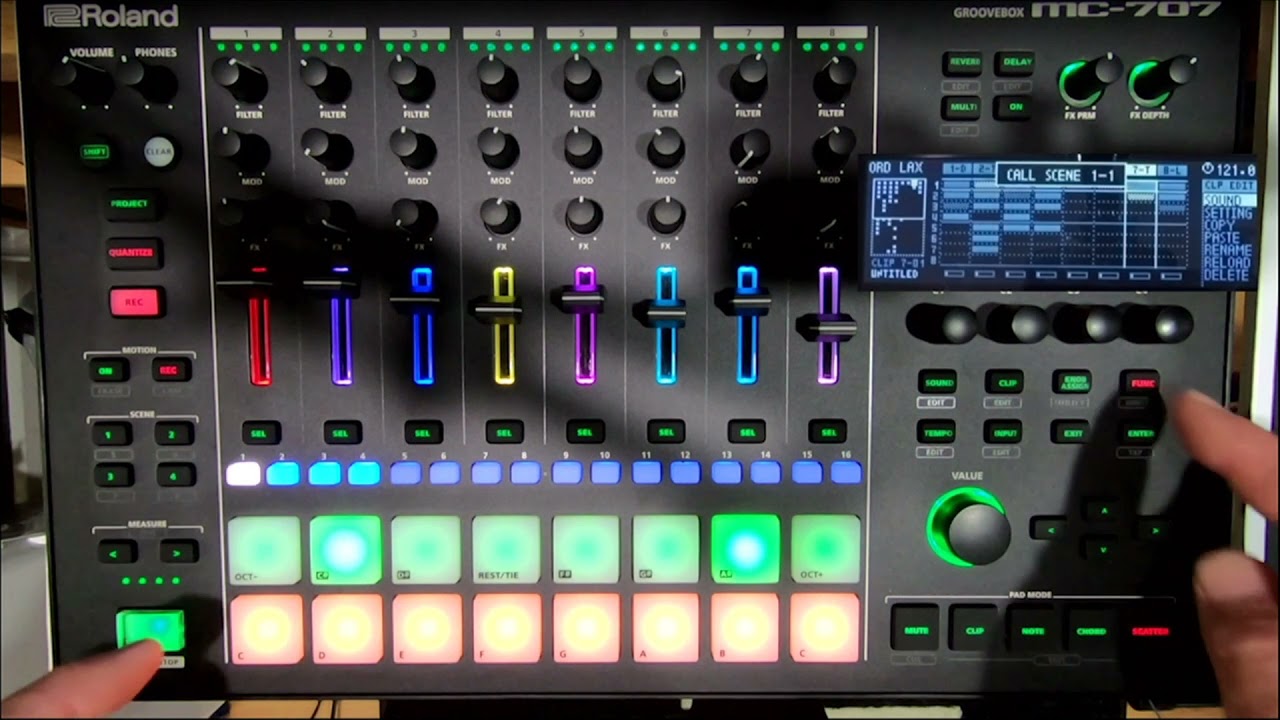Roland MC-707 Firmware v1.7: Scene Chain - Using Existing Scenes