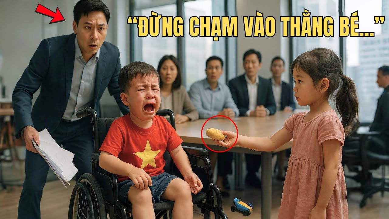 Con trai bị liệt của tỷ phú khóc không ngừng giữa cuộc họp - Cho đến khi cô bé nghèo làm điều này