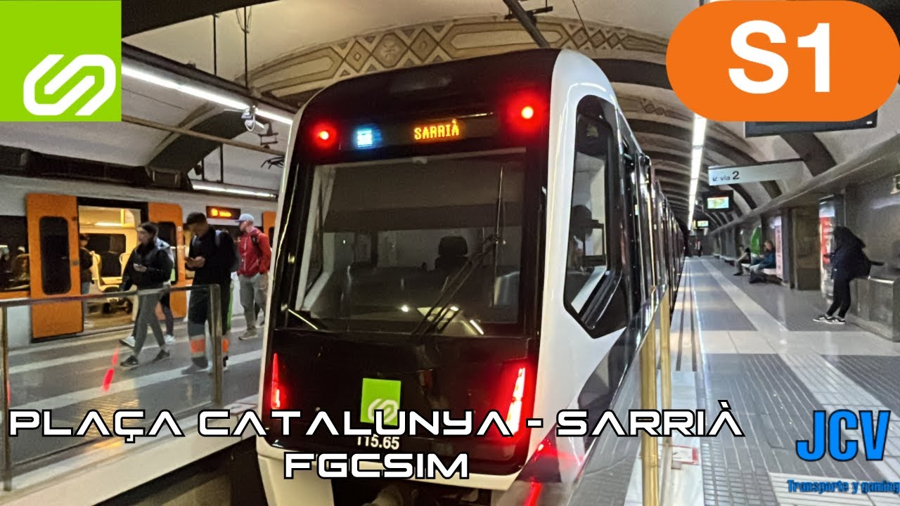 FGCSim | Servicio S1 entre Pl. Catalunya y Sarrià con una S113