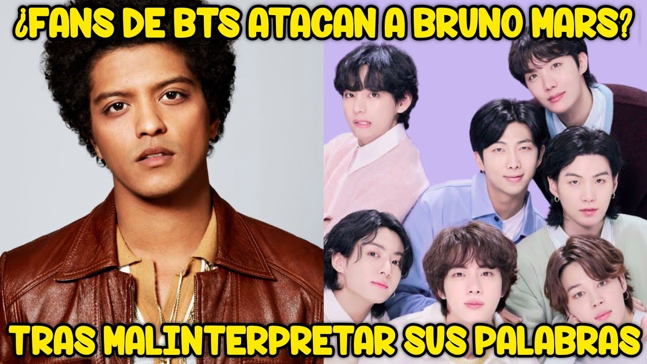 FANS DE BTS ATACAN A BRUNO MARS TRAS MALINTERPRETAR SUS PALABRAS Y DESATAN GUERRA EN REDES
