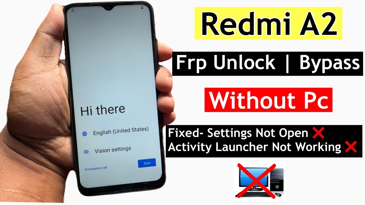 Redmi A2 Frp Bypass 2025/Unlock Google Lock Without Pc - Fixed Activity Launcher Not Working
