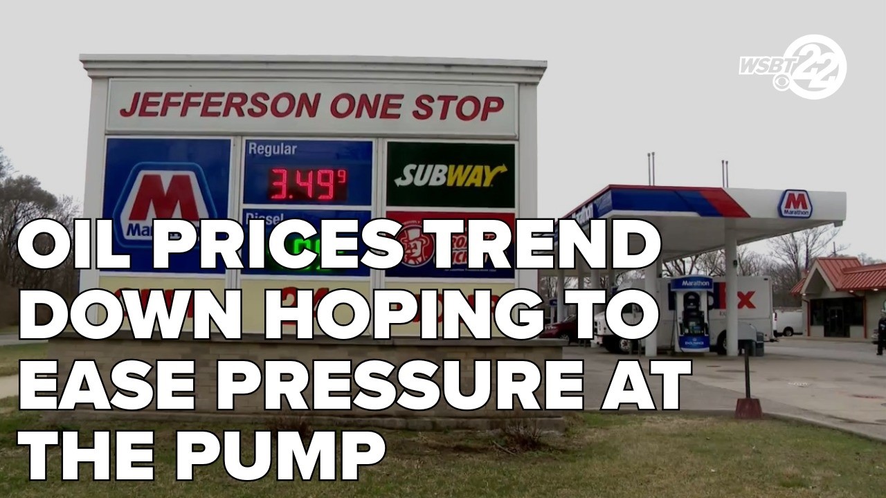 Oil prices trend down hoping to ease pressure at the pump