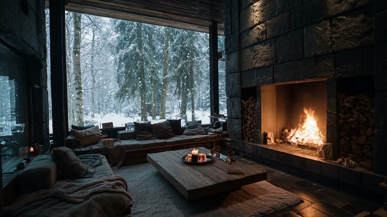 Soft Piano Sounds While the Fire Watches Over the Room 🔥🎹🌙