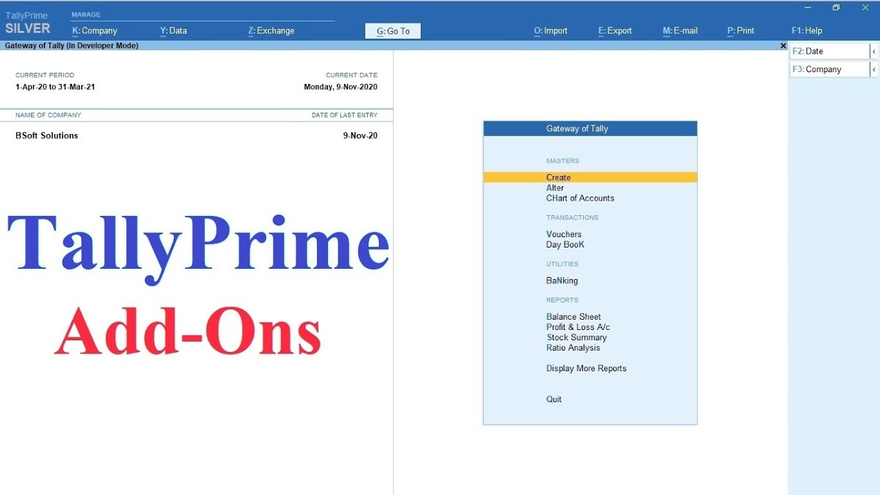 TallyPrime Plus Module (100+ Add-ons in One Module) | Tally Customization