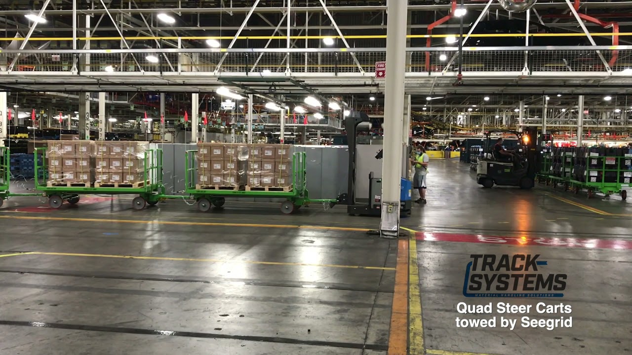 Quad Steer Carts towed by Seegrid