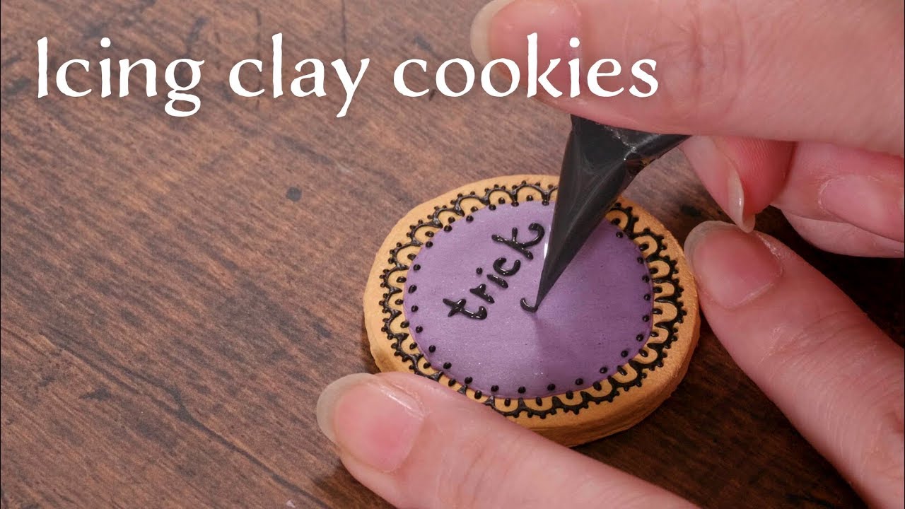 【石粉粘土】ハロウィンクッキー アイシングシーン Making of Icing cookies [clay]