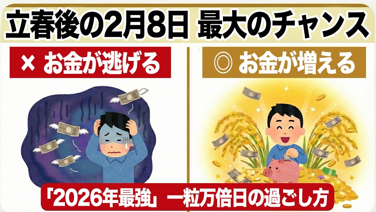 2026年2月8日、この日を境に金運が劇的に変わります。一生お金に困らない人の「5つの習慣」と絶対NGなタブー【スピリチュアル】