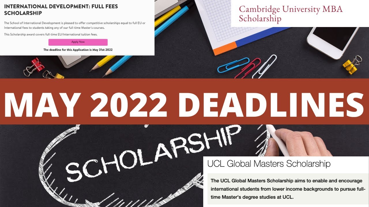 Post-Graduate Scholarships for International Students (May 2022 scholarship deadlines)