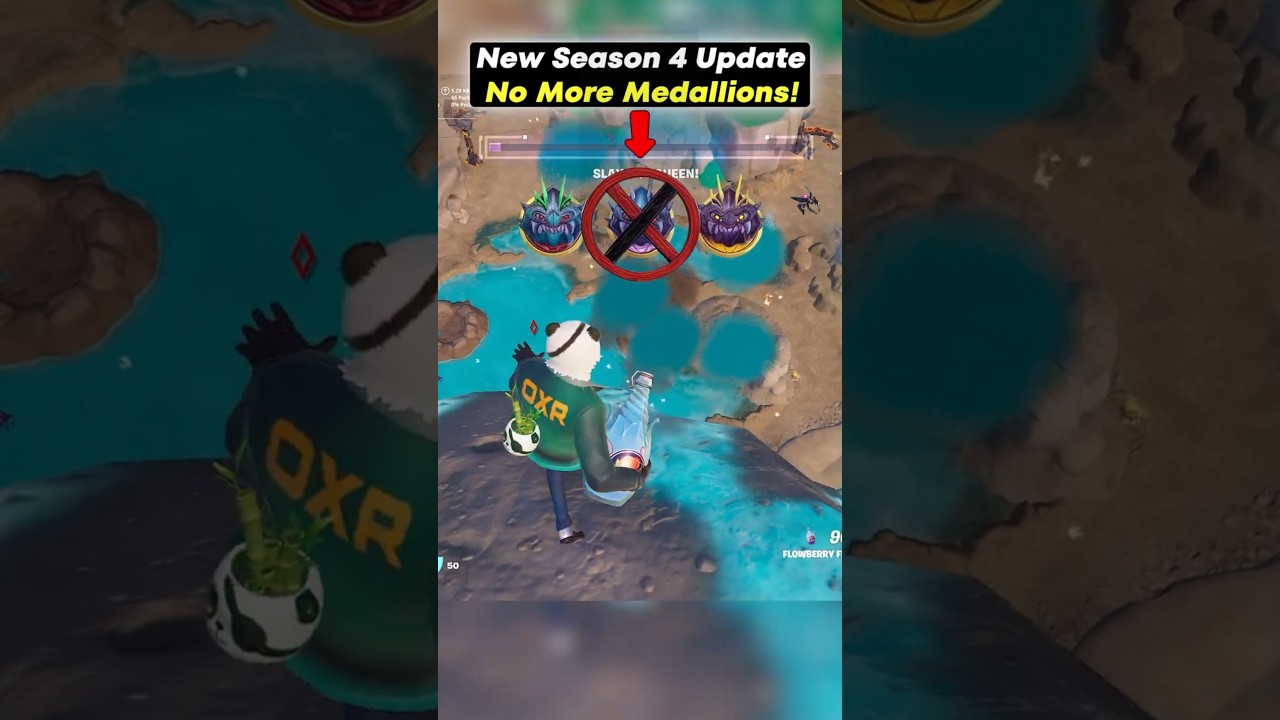 Fortnite NEW Season 4 Update - Medallions are Vaulted? 😱 #fortnite #shorts #fortniteclips