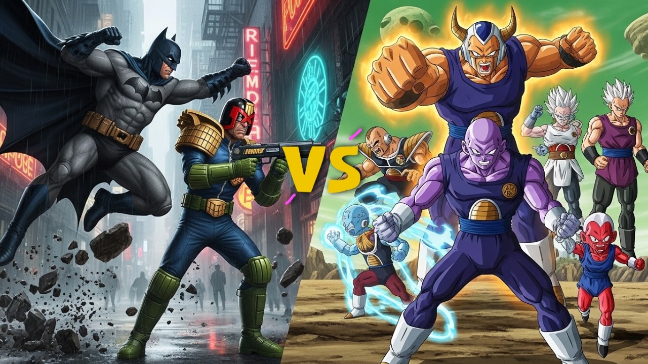 Batman and Judge Dredd Discuss 'CONTINGENCY PLAN FOR GINYU FORCE'