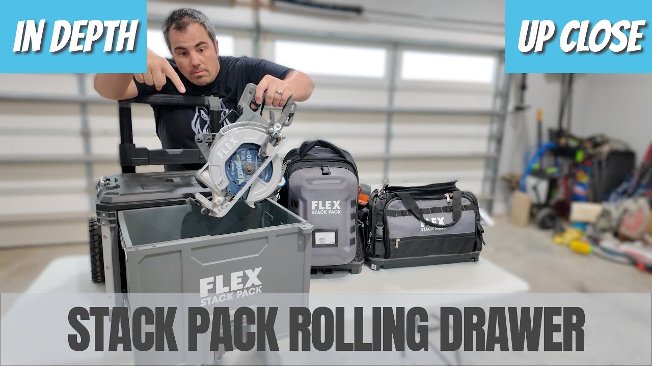 New Flex Stack Pack 1-Drawer Rolling Toolbox, Jobsite Backpack & Tool Bag!