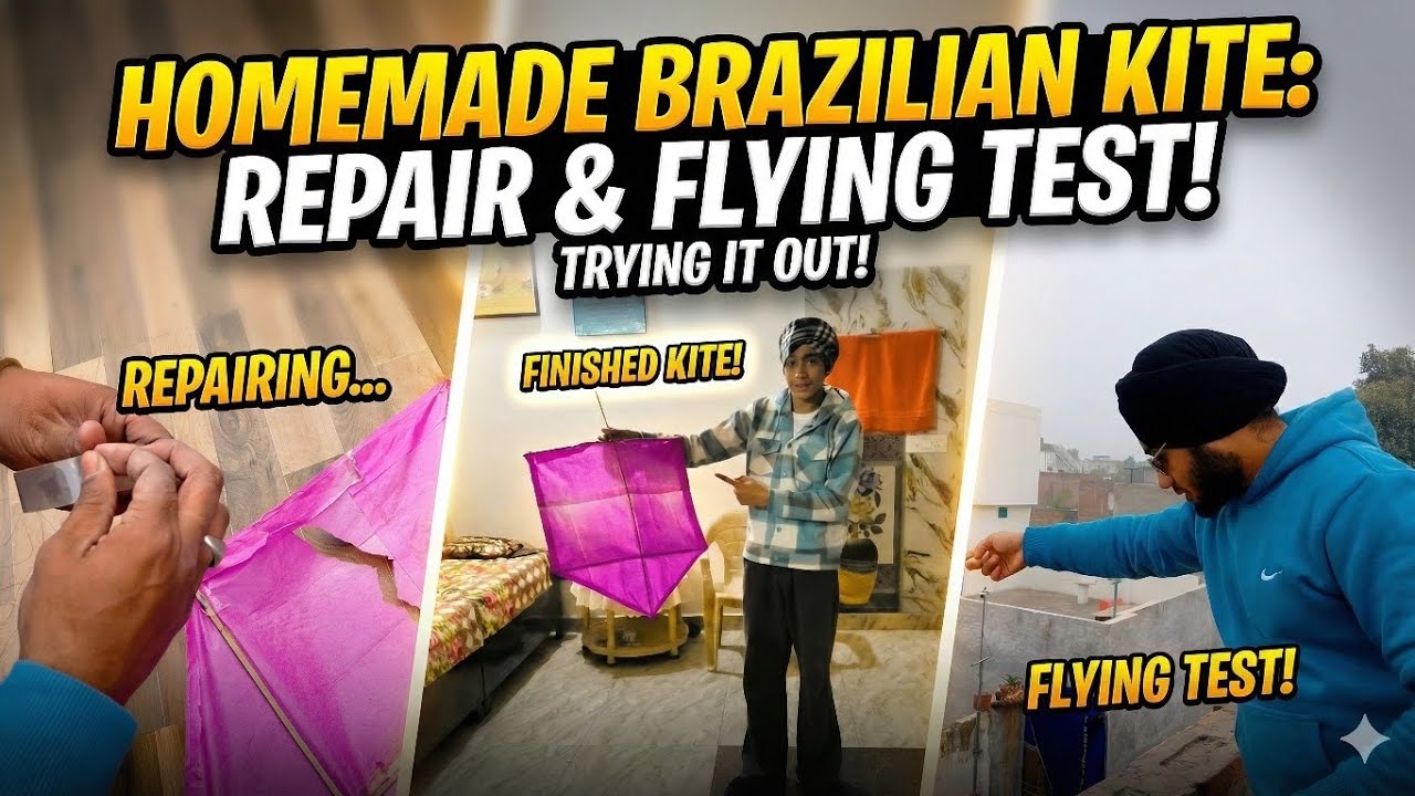 How to Repair a Brazilian Kite & Fly It! (Pipa Kite Test)