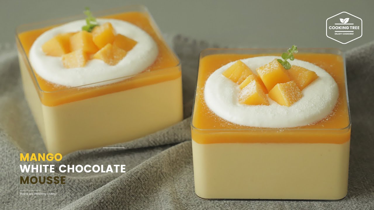 3가지 재료 만으로! 망고 화이트 초콜릿 무스 만들기 : 3-Ingredient Mango White Chocolate Mousse Recipe | Cooking tree