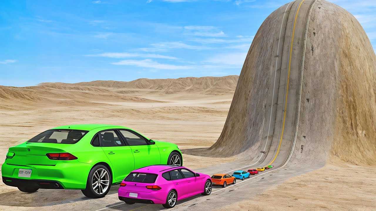 Small to Giant Cars vs Giant Bulge - BeamNG.drive