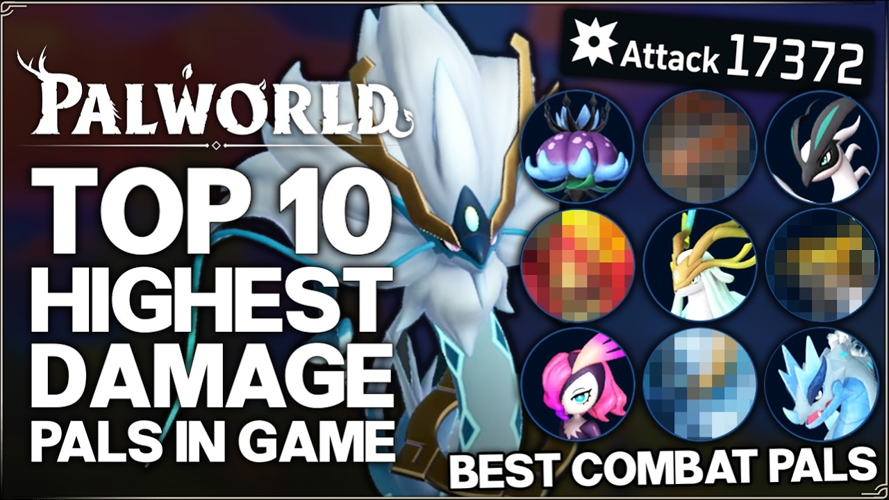 Palworld 1.0 - The Top 10 MOST OP Combat Pals in Game - Best Build Highest Damage Pal & Skill Guide!