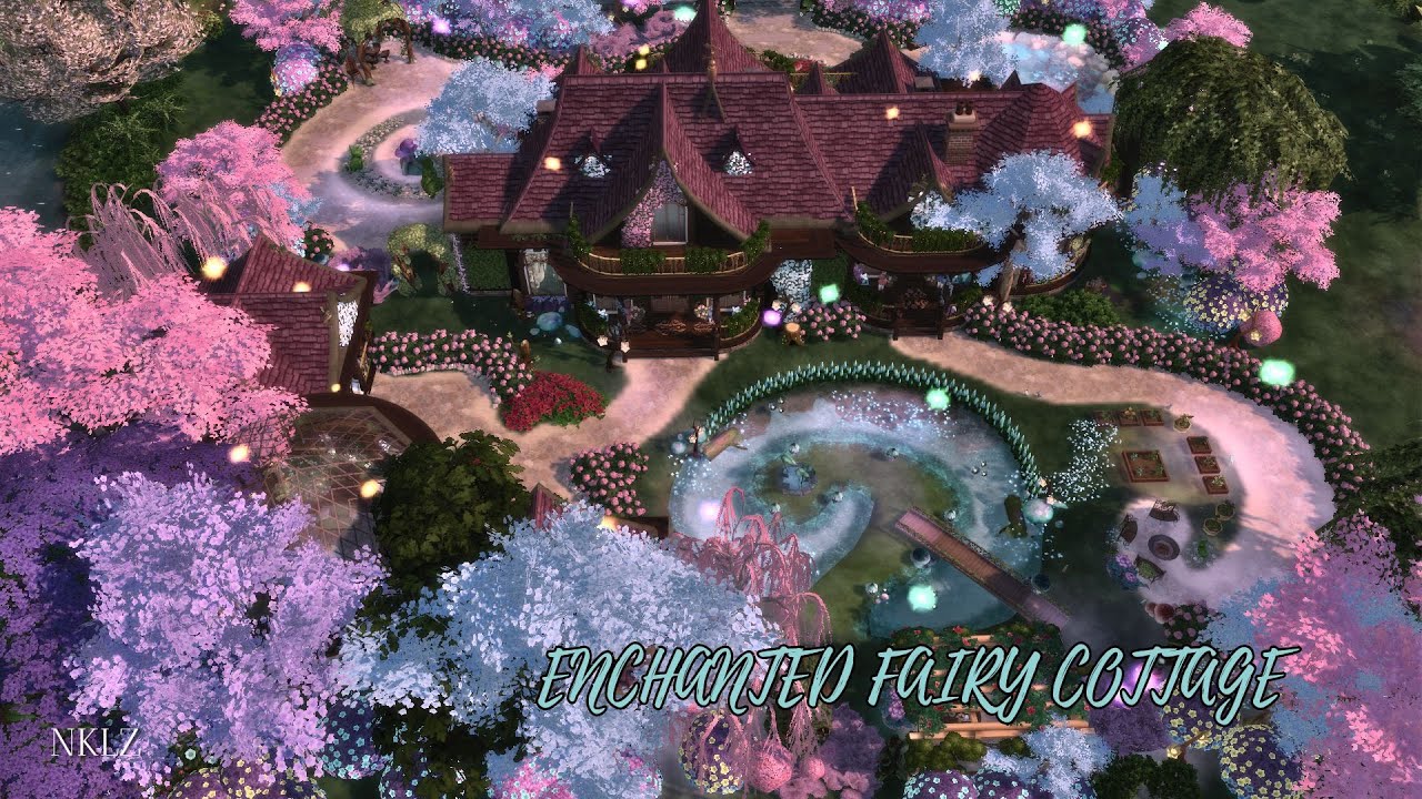 Enchanted Fairy Cottage  || Sims 4 Enchanted By Nature || House Tour || CC build (TRAY+CC+LINKS)