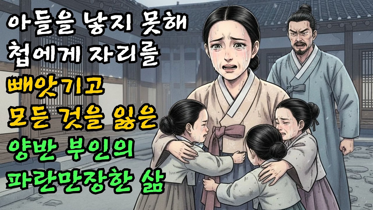 아들을 낳지 못해 첩에게 자리를 빼앗기고 모든 것을 잃은 양반 부인의 파란만장한 삶| 야담 | 민담 | 전설 | 옛날이야기