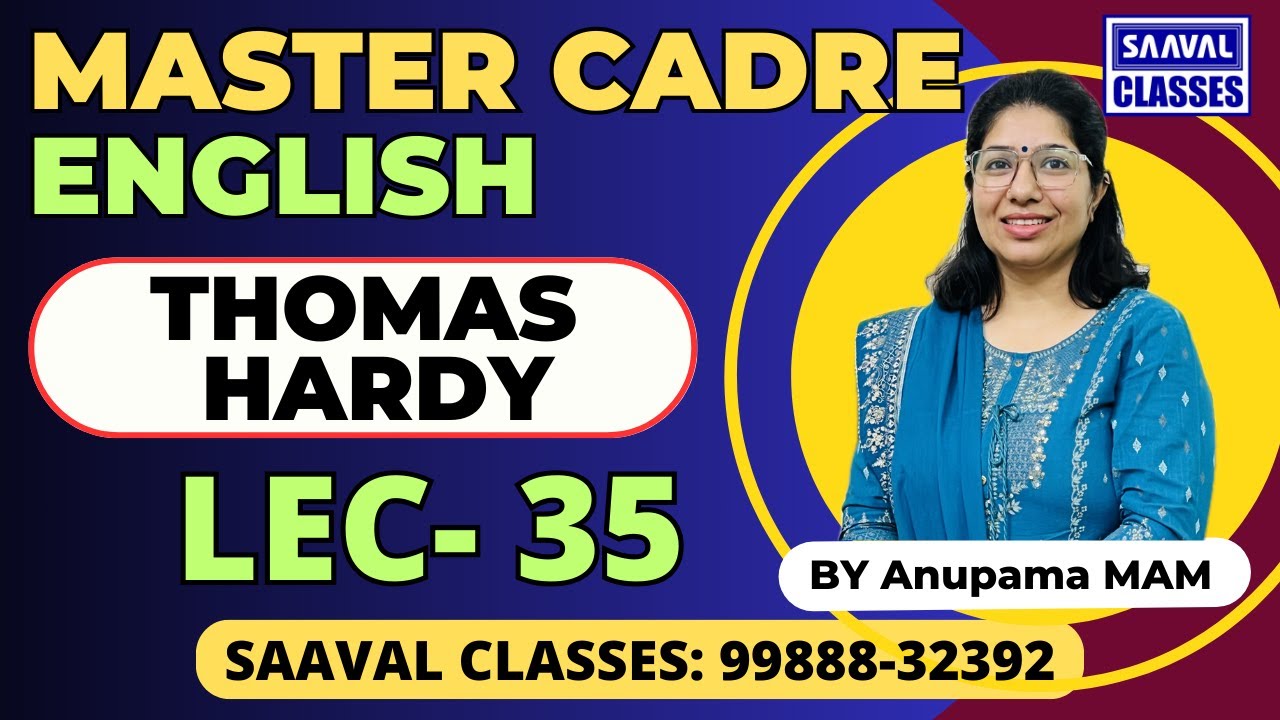 Master Cadre English DAY-35 THOMAS HARDY Topic wise MCQ
