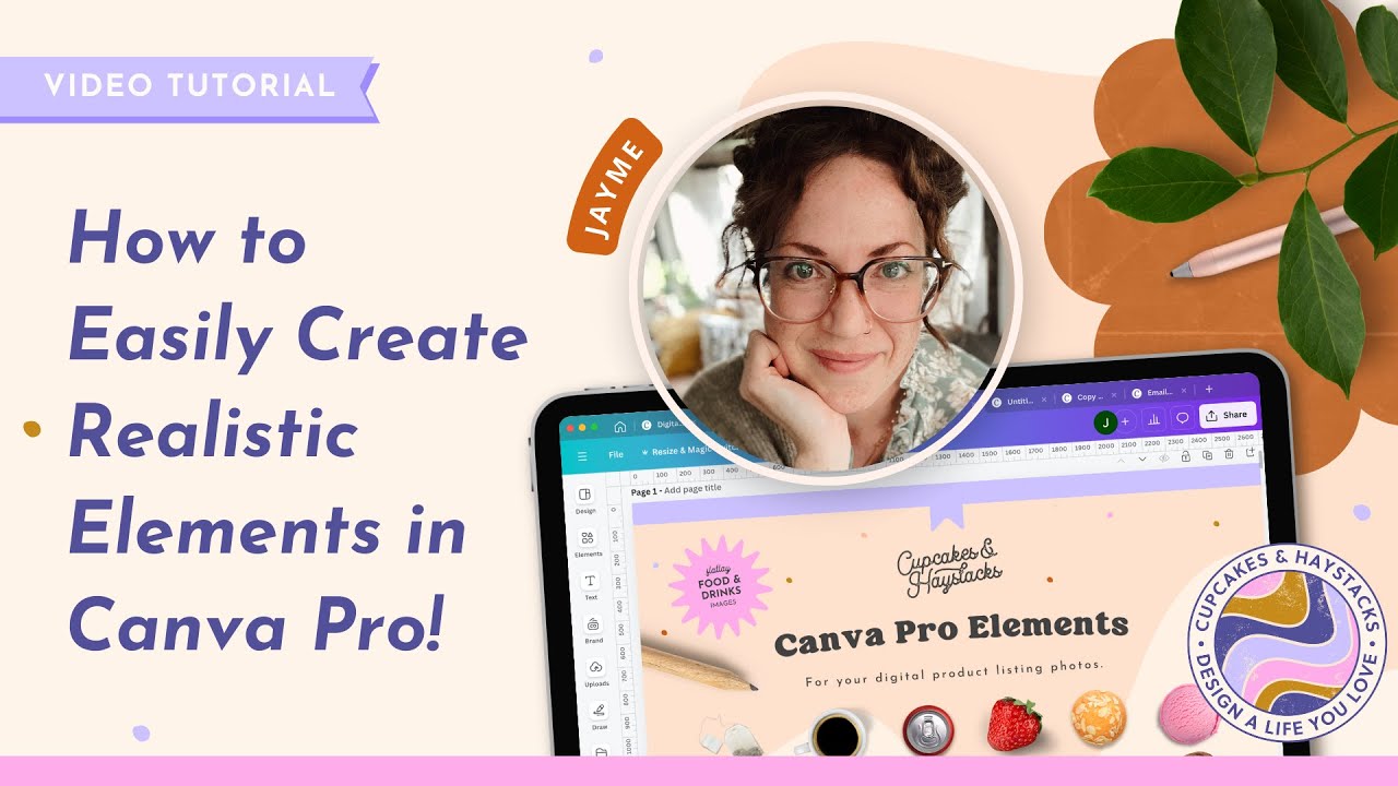 How to Create Realistic Elements with Transparent Backgrounds in Canva Pro | Cupcakes & Haystacks