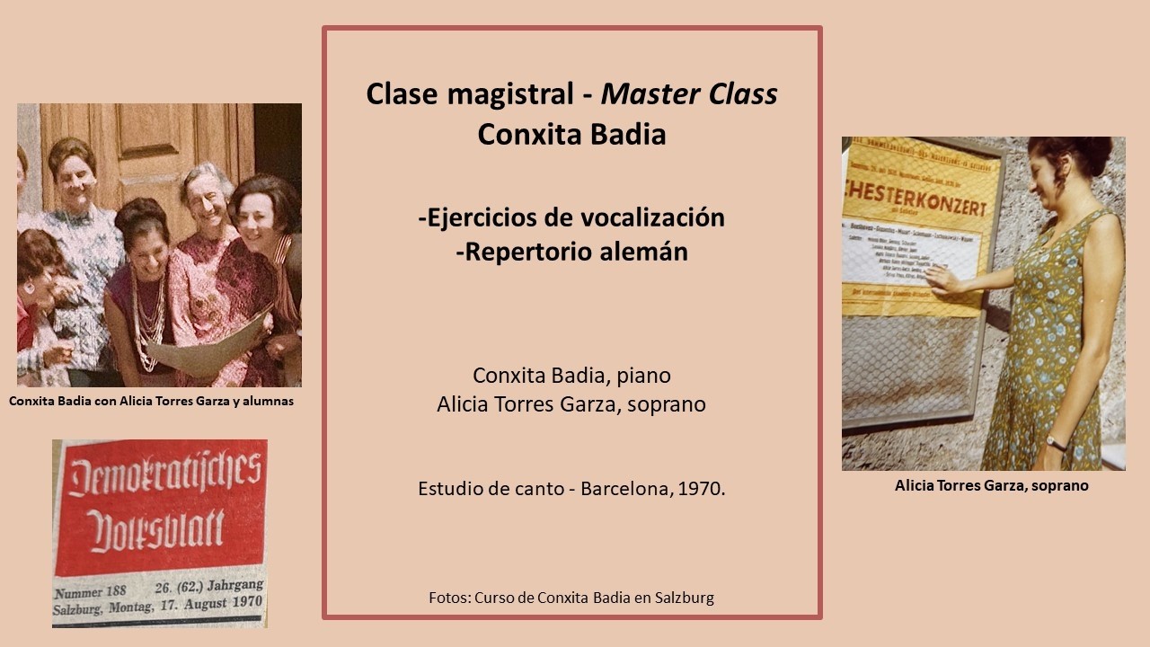 Alicia Torres Garza, soprano - Master Class con Conxita Badia - Vocalización y repertorio alemán