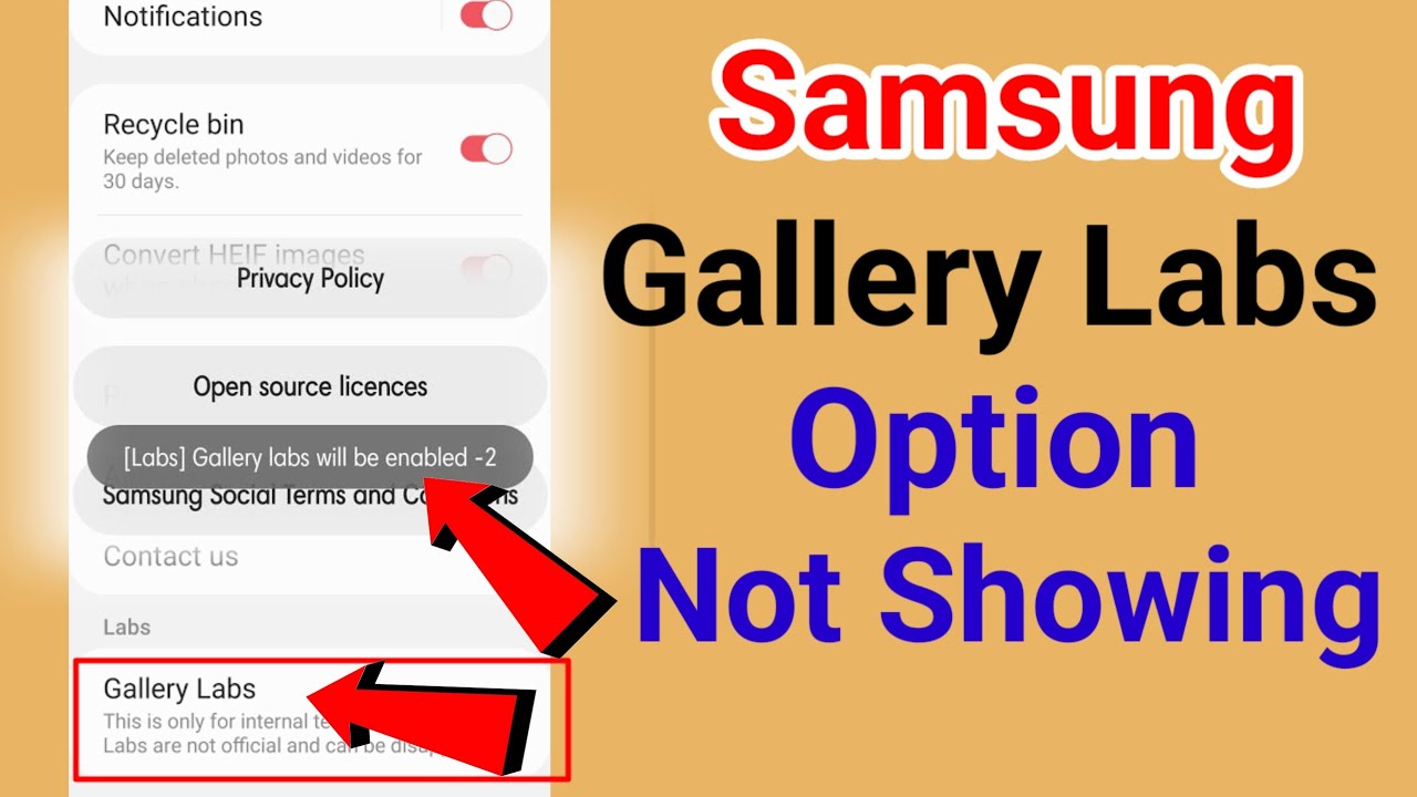 samsung gallery labs not showing / gallery labs not showing / how to enable gallery labs