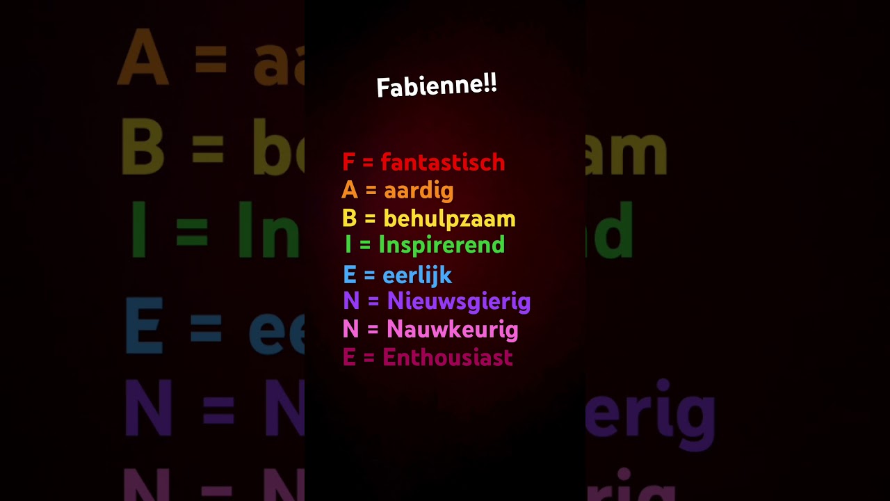 Fabienne’s eigenschap!!!