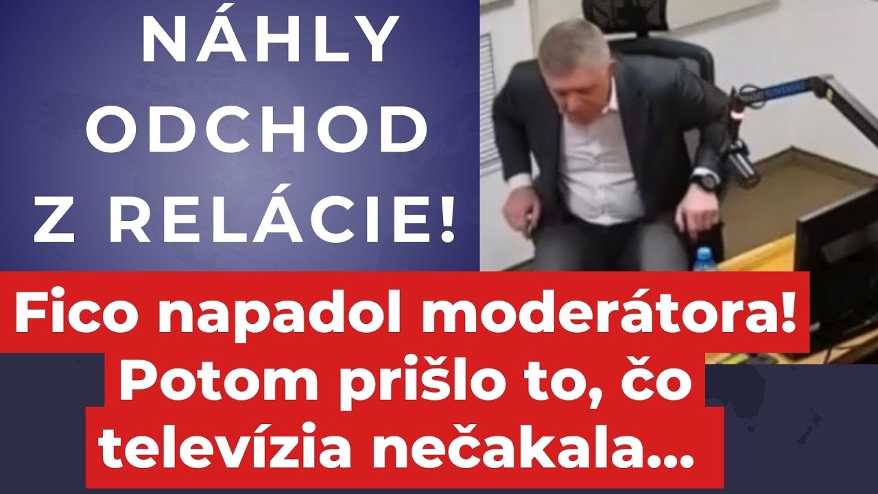 N&aacute;hly odchod z rel&aacute;cie! Robert Fico urobil to, čo telev&iacute;zia nezažila #politika #slovensko #fico #sns